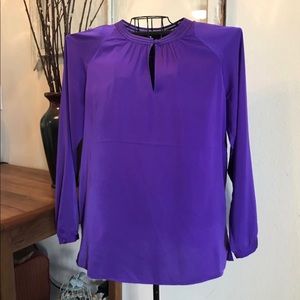 Ralph Lauren Purple Long Sleeve Blouse